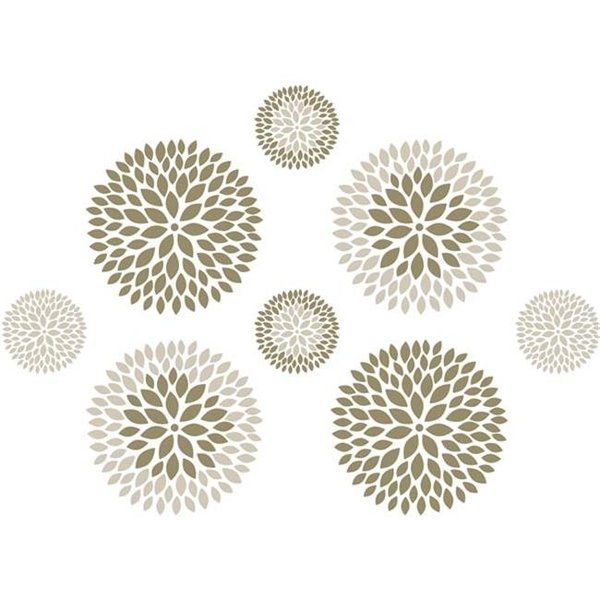 Brewster Home Fashions Brewster Home Fashions WPK1266 Chrysanthemum Wall Art Kit - 78 in. WPK1266